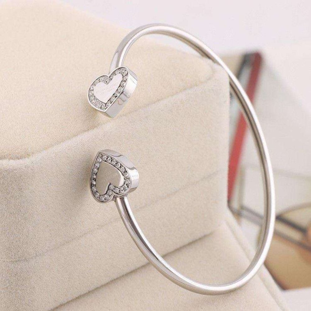 Michael Kors Silver Spring Sparkle Heart Cuff - Picture 3 of 7